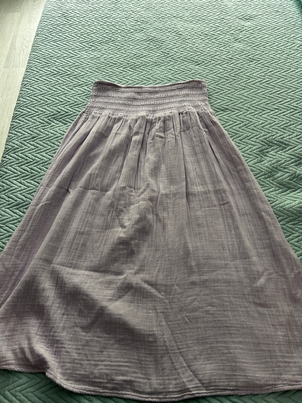 Old Navy Lavender Smocked Waist Midi Skirt